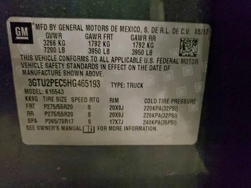 2017 GMC SIERRA K1500 DENALI  