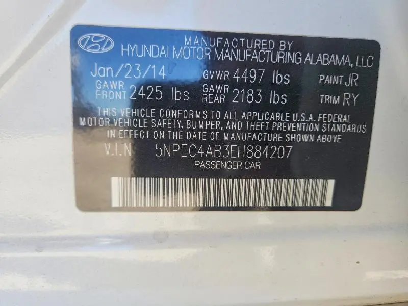 2014 HYUNDAI SONATA SE 2.0T  