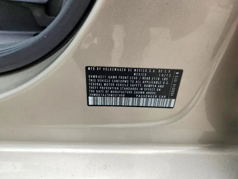 2013 VOLKSWAGEN JETTA SE  