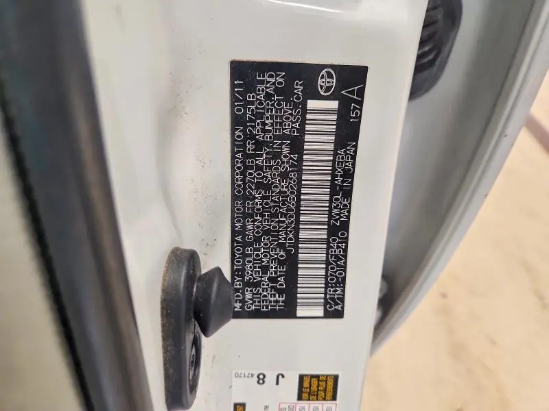 2011 TOYOTA PRIUS TWO  