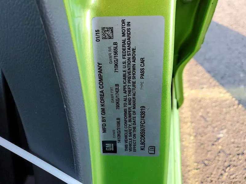 2015 CHEVROLET SPARK 1LT  