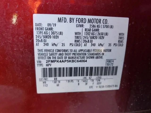 2019 FORD EDGE ST