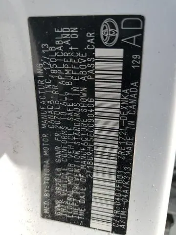 2014 TOYOTA COROLLA L