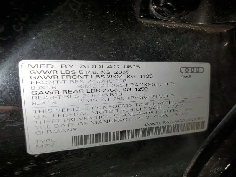 2016 AUDI A4 ALLROAD PREMIUM PLUS  