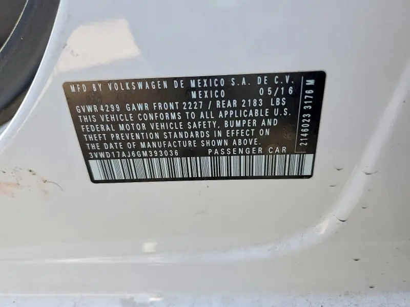 2016 VOLKSWAGEN JETTA SPORT  