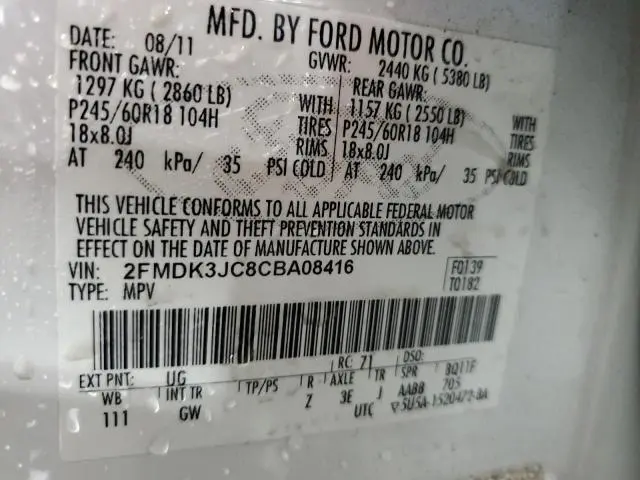 2012 FORD EDGE SEL  