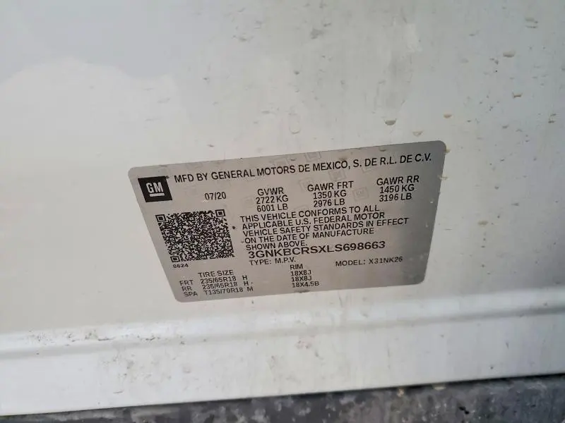 2020 CHEVROLET BLAZER 2LT  