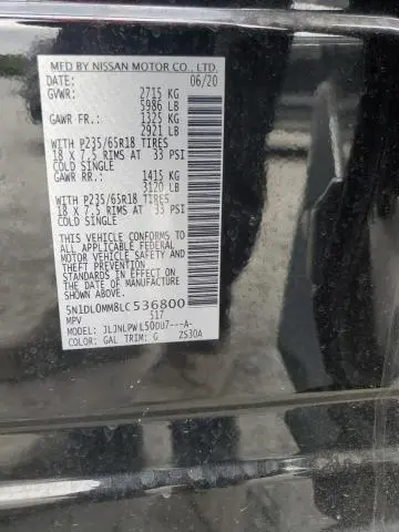 2020 INFINITI QX60 LUXE