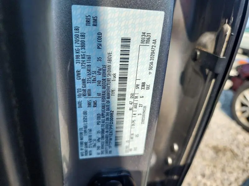 2023 FORD F150 SUPERCREW  