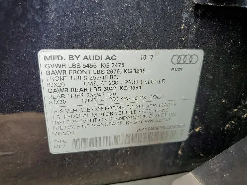 2018 AUDI Q5 PREMIUM PLUS  