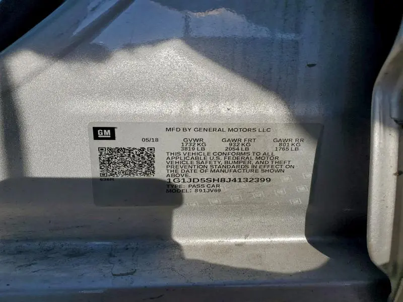 2018 CHEVROLET SONIC LT  