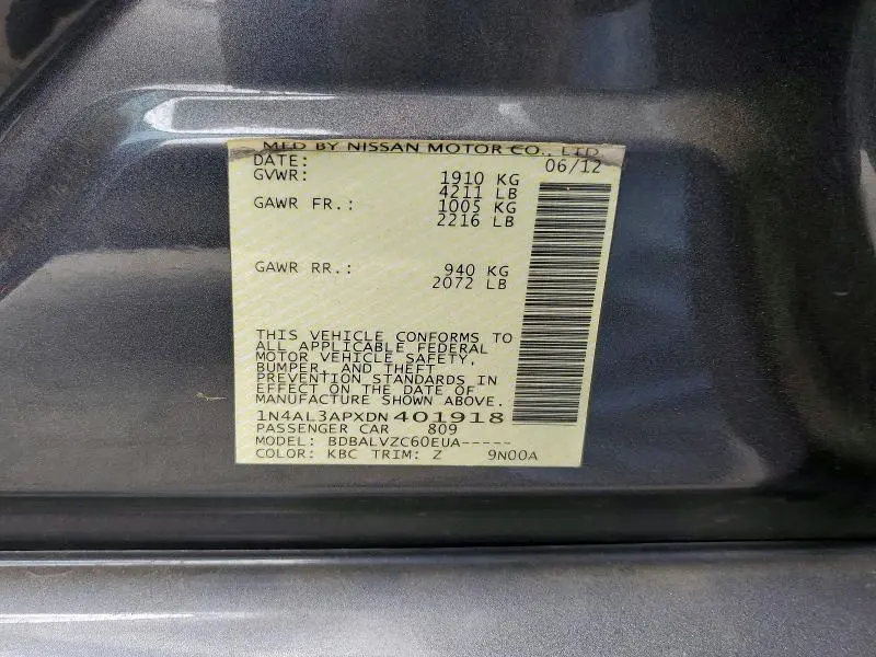 2013 NISSAN ALTIMA 2.5  