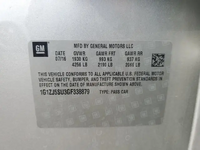2016 CHEVROLET MALIBU HYBRID  