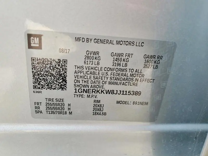 2018 CHEVROLET TRAVERSE PREMIER  