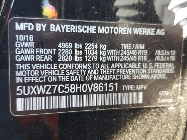 2017 BMW X3 SDRIVE28I  