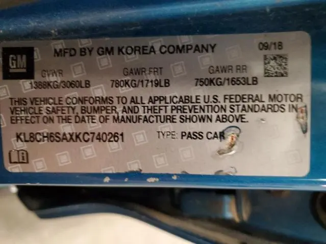 2019 CHEVROLET SPARK ACTIV  