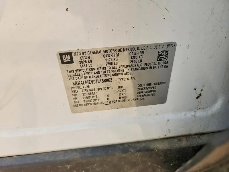 2018 GMC TERRAIN SLE  