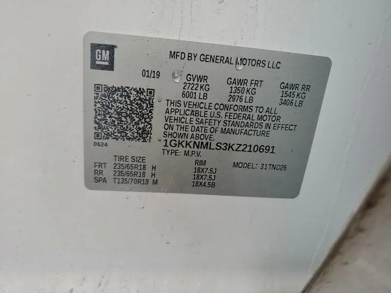 2019 GMC ACADIA SLT-1  