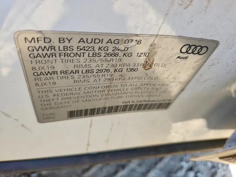 2017 AUDI Q5 PREMIUM PLUS  