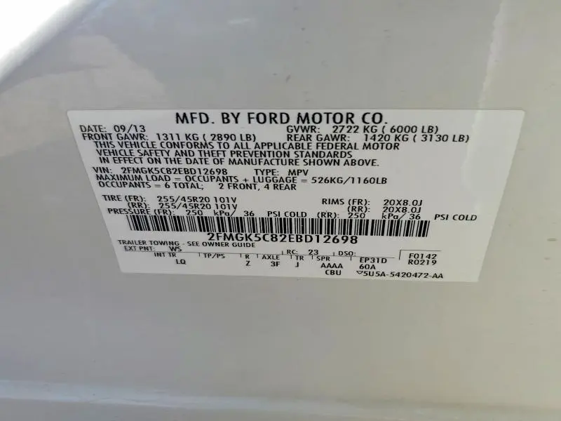2014 FORD FLEX SEL  