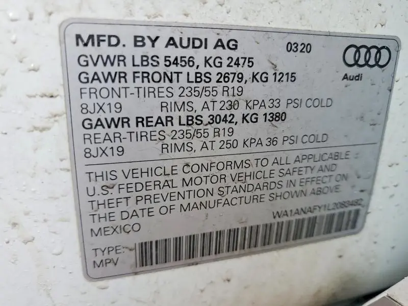 2020 AUDI Q5 PREMIUM  