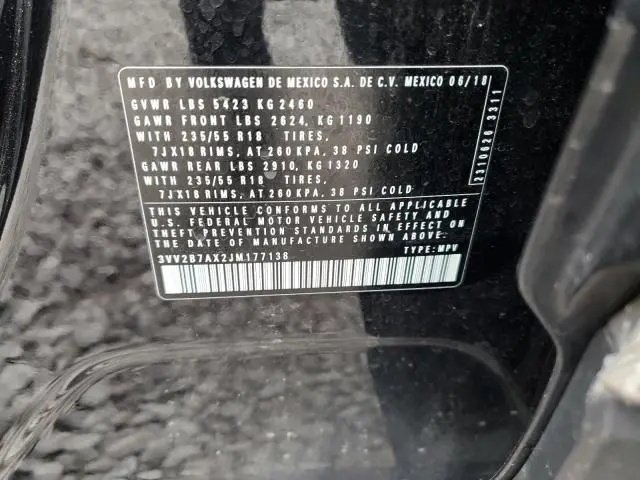 2018 VOLKSWAGEN TIGUAN SE  