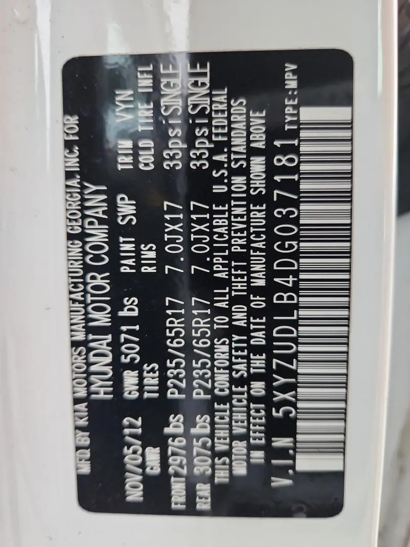 2013 HYUNDAI SANTA FE SPORT   