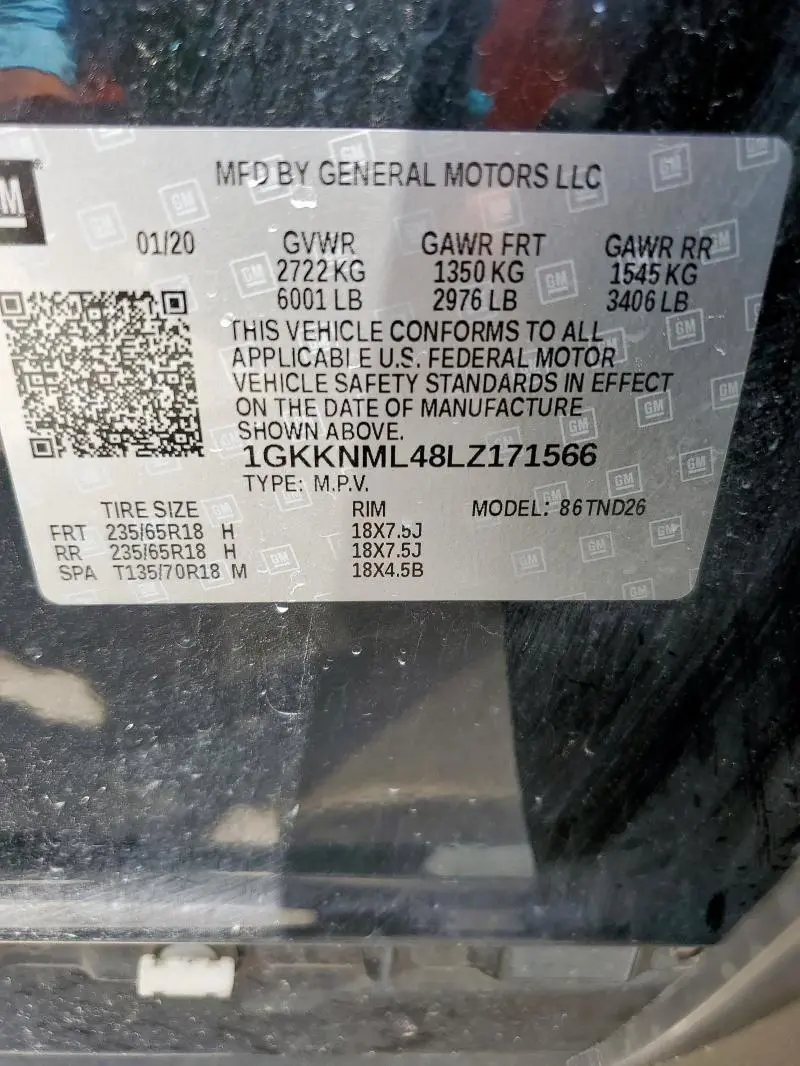 2020 GMC ACADIA SLT  