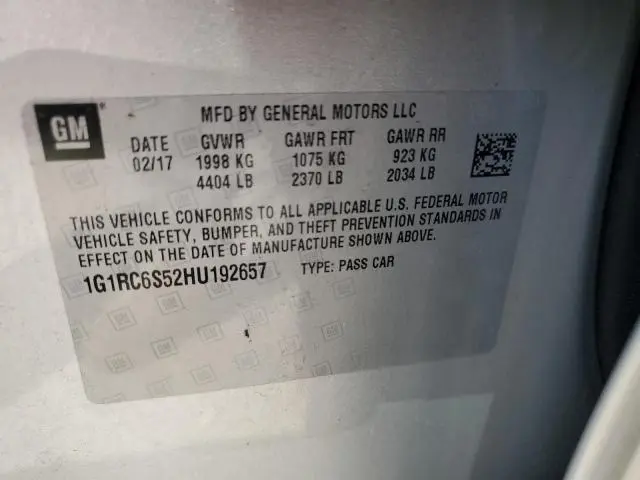 2017 CHEVROLET VOLT LT  