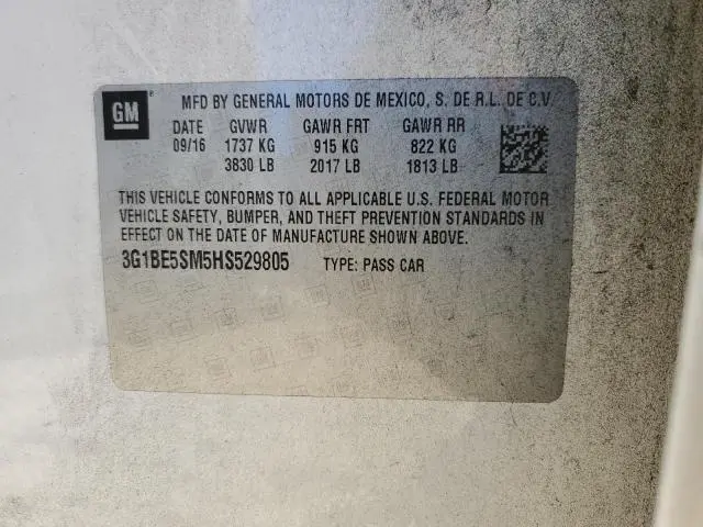 2017 CHEVROLET CRUZE LT  