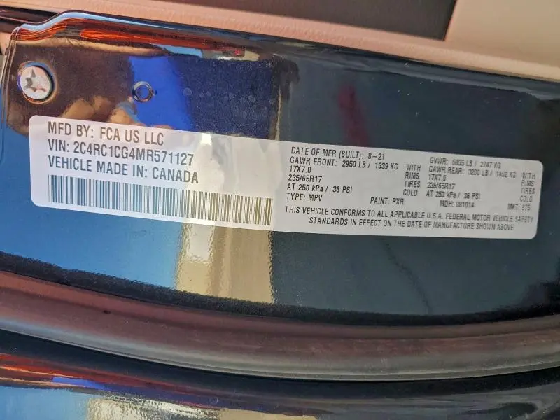 2021 CHRYSLER VOYAGER LX  