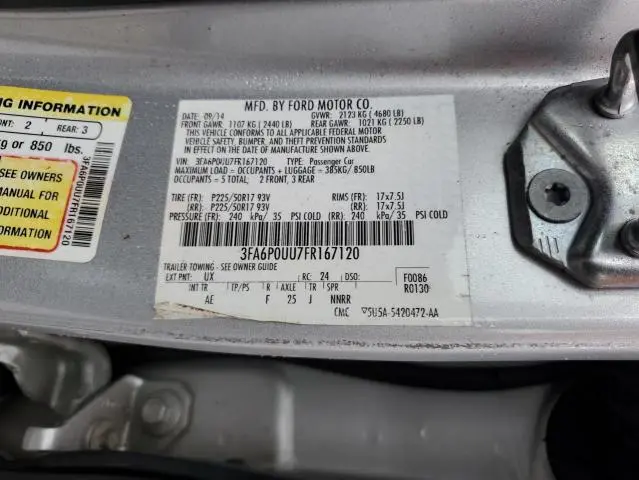 2015 FORD FUSION S HYBRID  