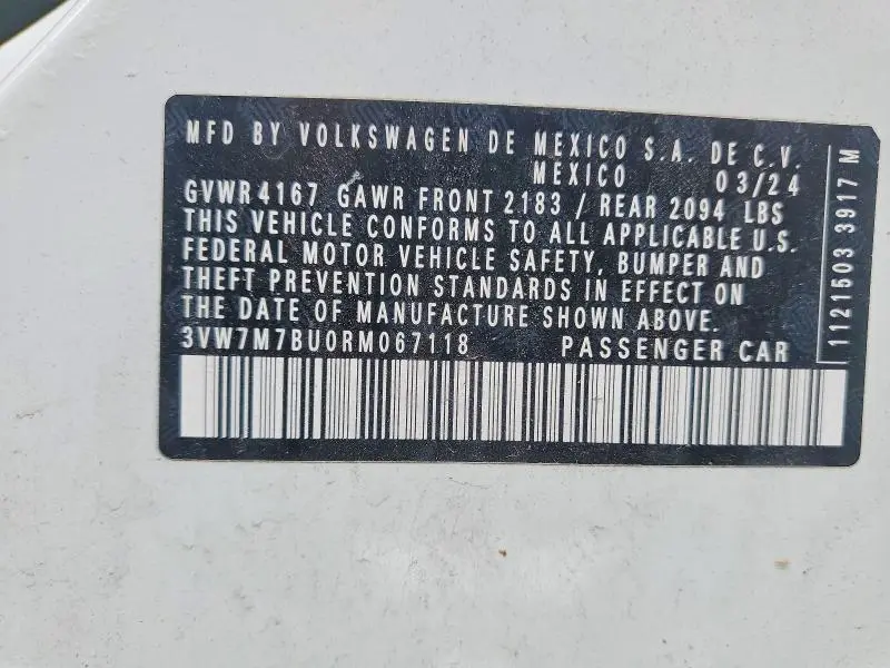 2024 VOLKSWAGEN JETTA SE  