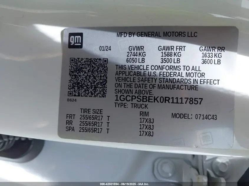 2024 CHEVROLET COLORADO 2WD WT