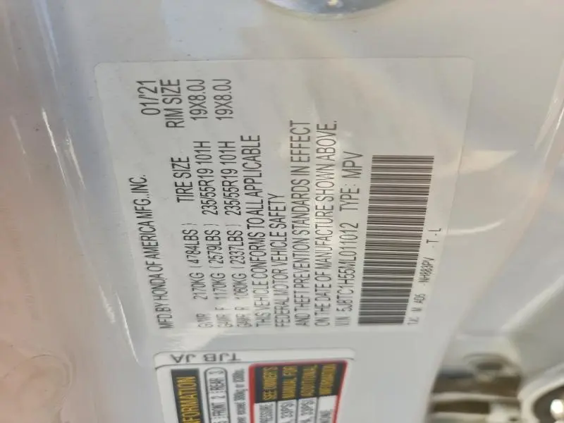 2021 ACURA RDX TECHNOLOGY  