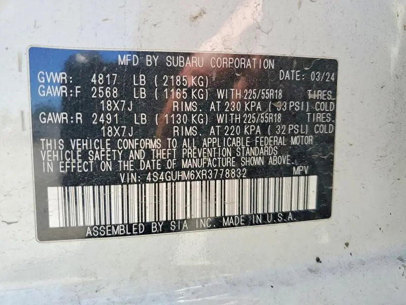 2024 SUBARU CROSSTREK LIMITED  