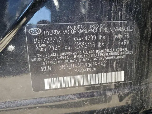 2012 HYUNDAI SONATA GLS  