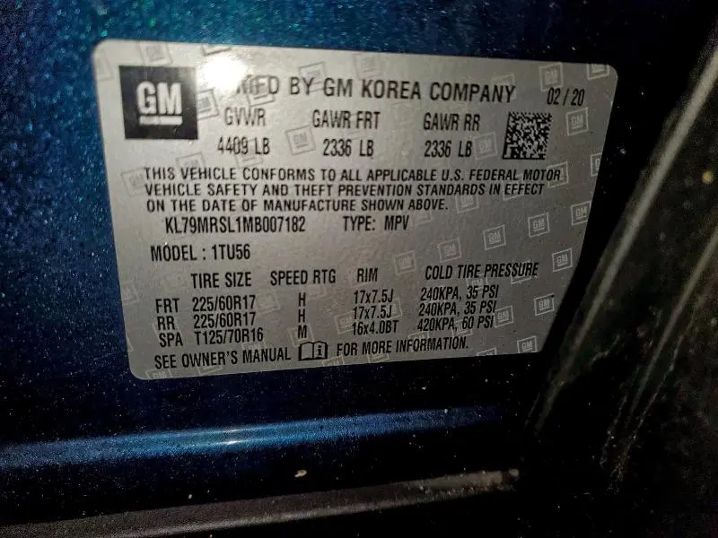 2021 CHEVROLET TRAILBLAZER LT  