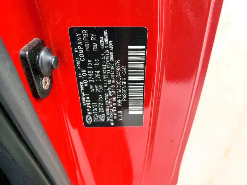 2012 HYUNDAI VELOSTER   