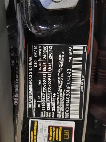 2017 MERCEDES-BENZ GLC 300 4MATIC  