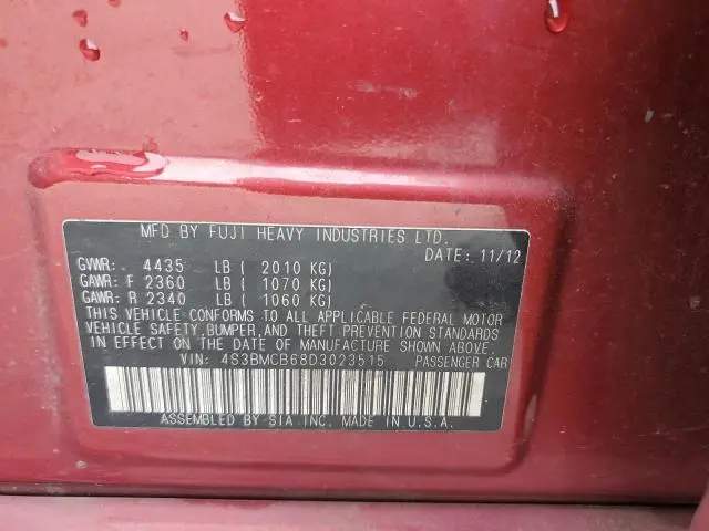 2013 SUBARU LEGACY 2.5I PREMIUM  