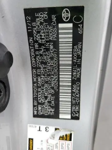 2013 TOYOTA PRIUS V   