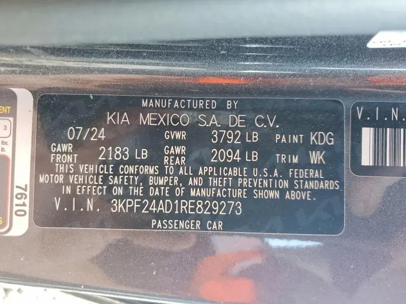 2024 KIA FORTE LXS  