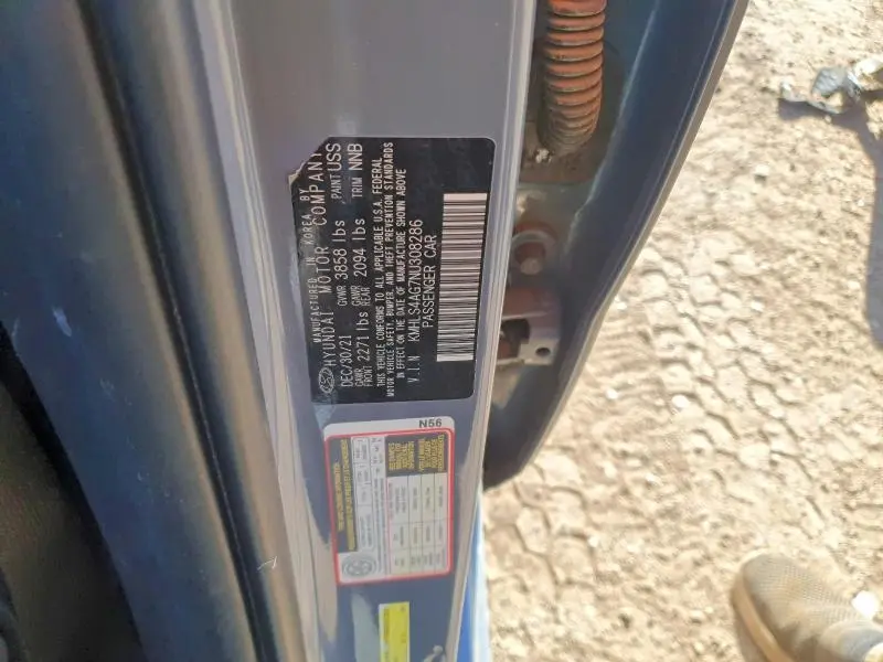 2022 HYUNDAI ELANTRA SEL  