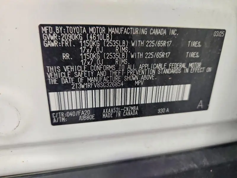 2025 TOYOTA RAV4 XLE  