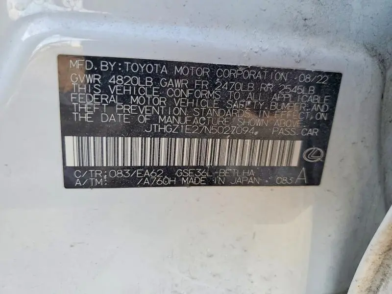 2022 LEXUS IS 350 F SPORT  