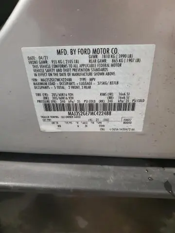 2021 FORD ECOSPORT SE  