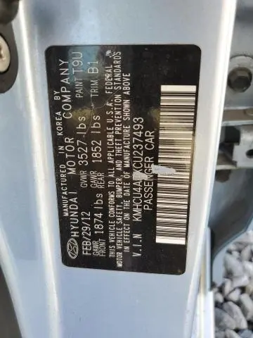 2012 HYUNDAI ACCENT GLS  