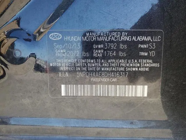 2013 HYUNDAI ELANTRA GLS