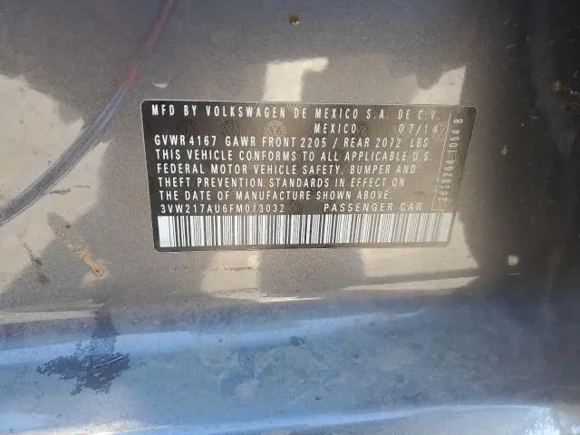 2015 VOLKSWAGEN GOLF   